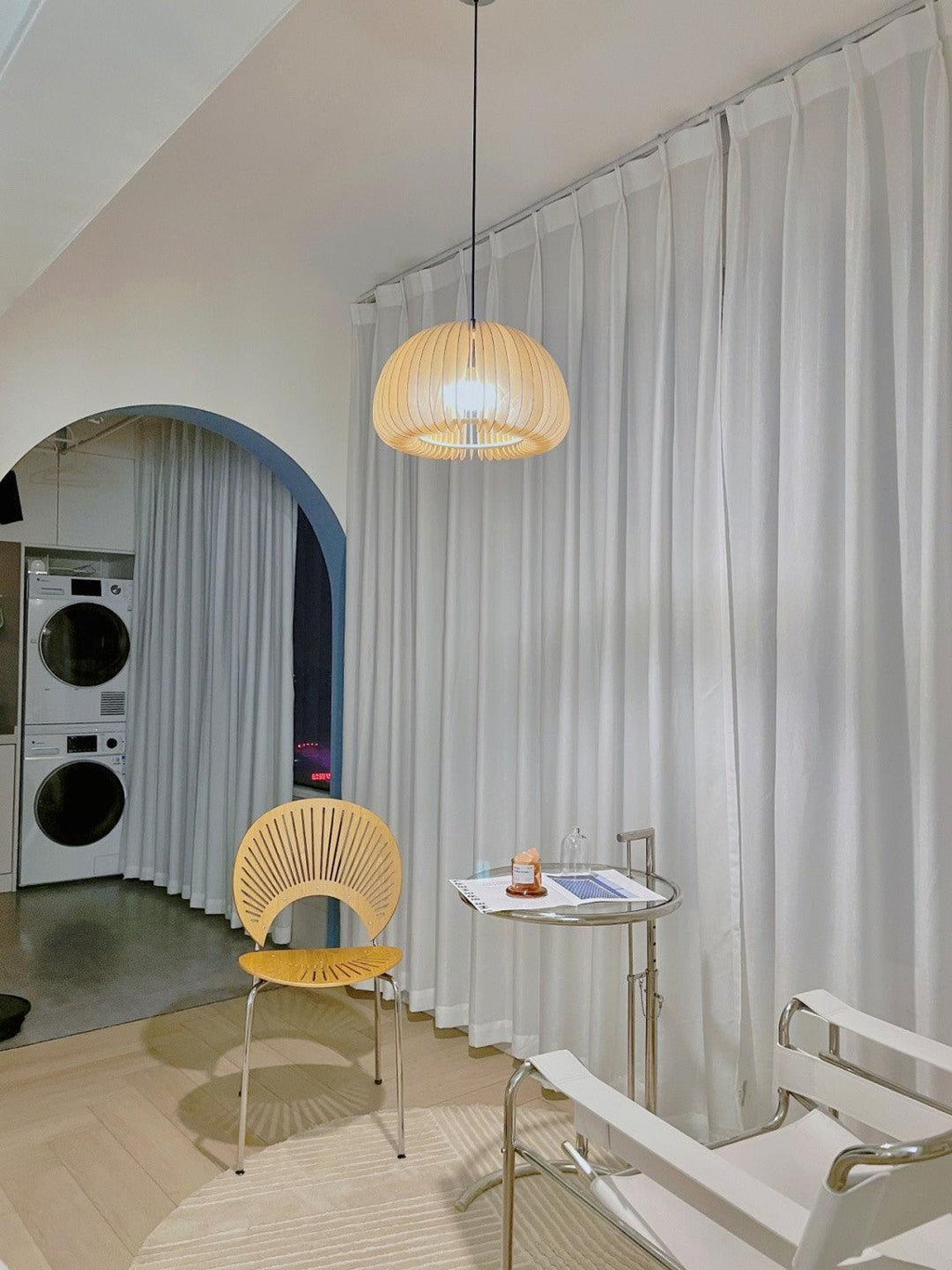 Solara Lampe Suspendue en Bois Dôme Citrouille Nordic - Neutralighting