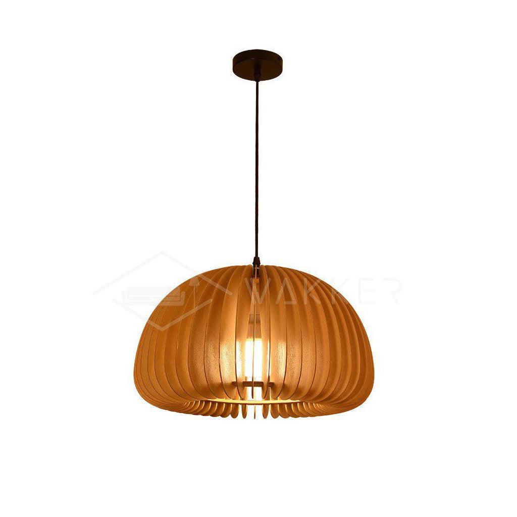Solara Lampe Suspendue en Bois Dôme Citrouille Nordic - Neutralighting