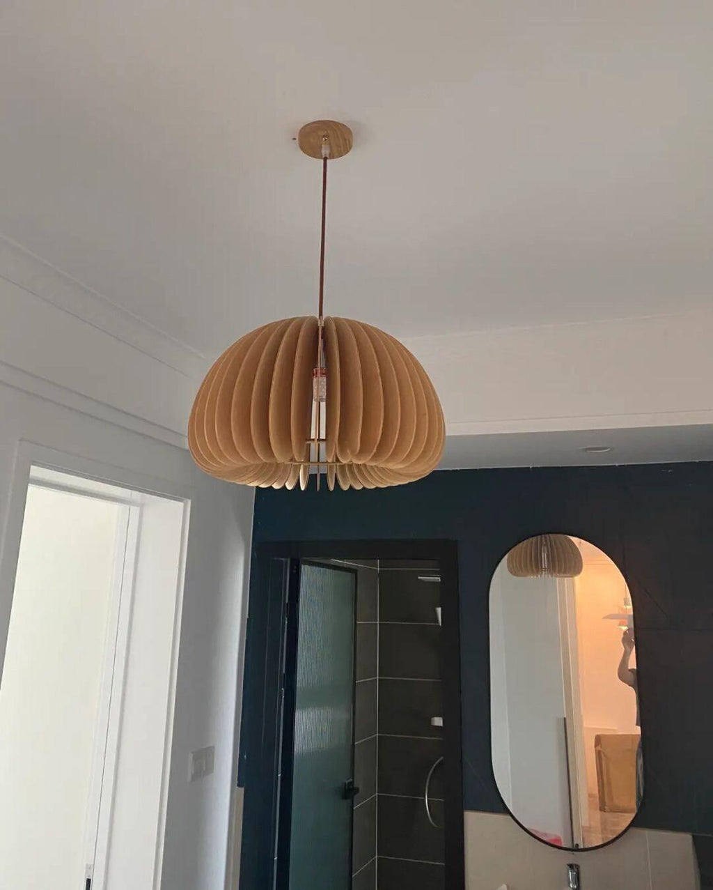 Solara Lampe Suspendue en Bois Dôme Citrouille Nordic - Neutralighting