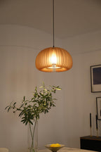 Solara Lampe Suspendue en Bois Dôme Citrouille Nordic - Neutralighting