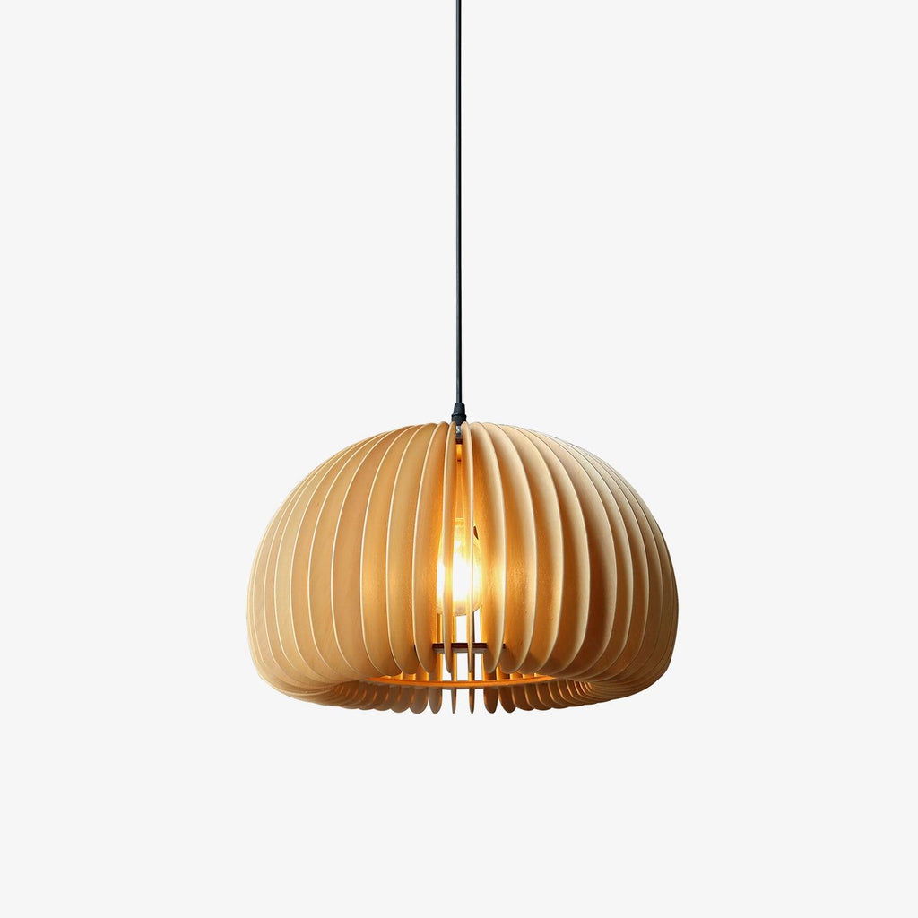 Solara Lampe Suspendue en Bois Dôme Citrouille Nordic - Neutralighting