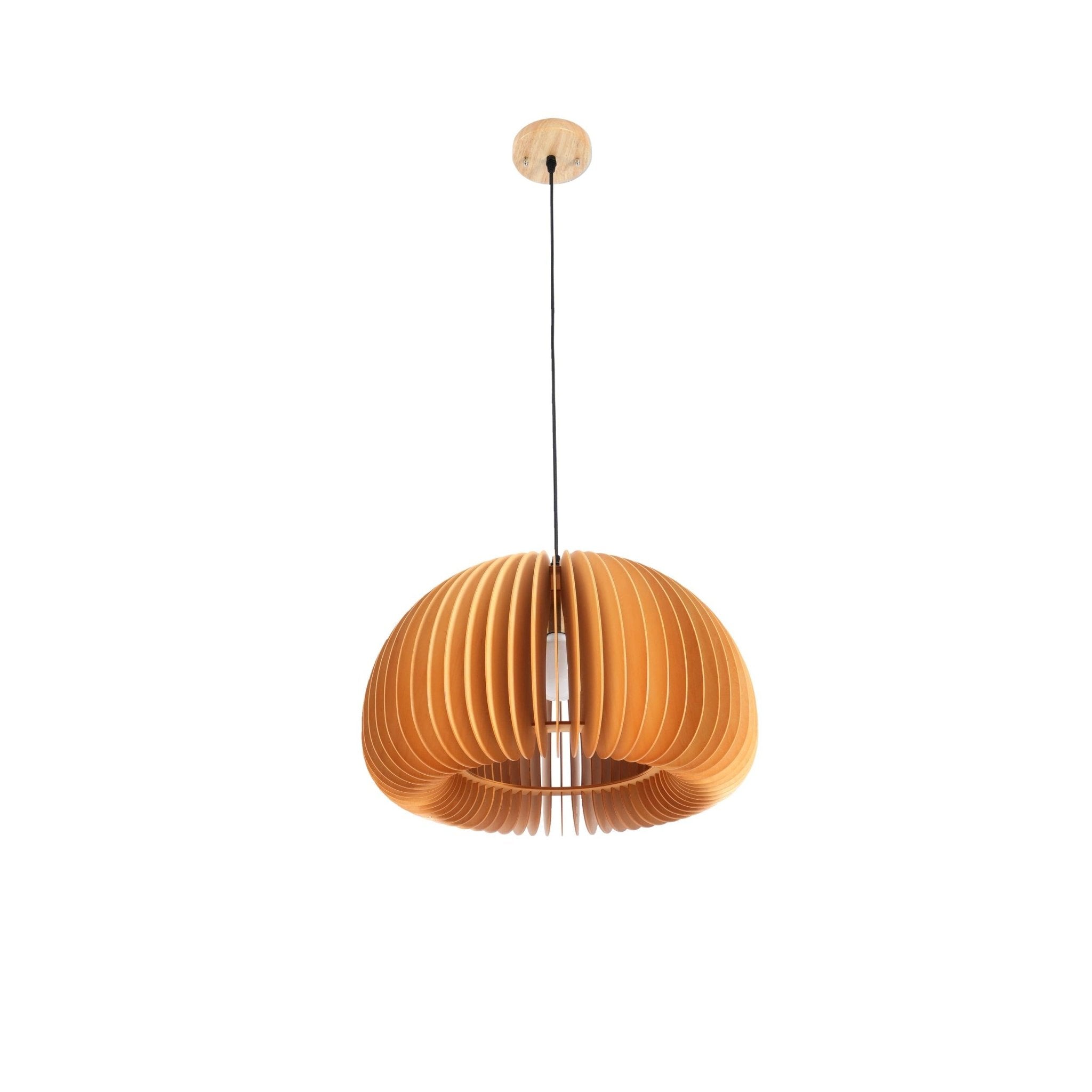 Solara Lampe Suspendue en Bois Dôme Citrouille Nordic - Neutralighting