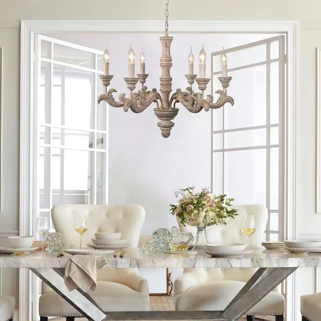 Vovynan Lustre Colonne Romaine Bois Luxe - Neutralighting