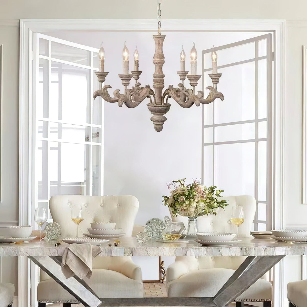 Vovynan Lustre Colonne Romaine Bois Luxe - Neutralighting
