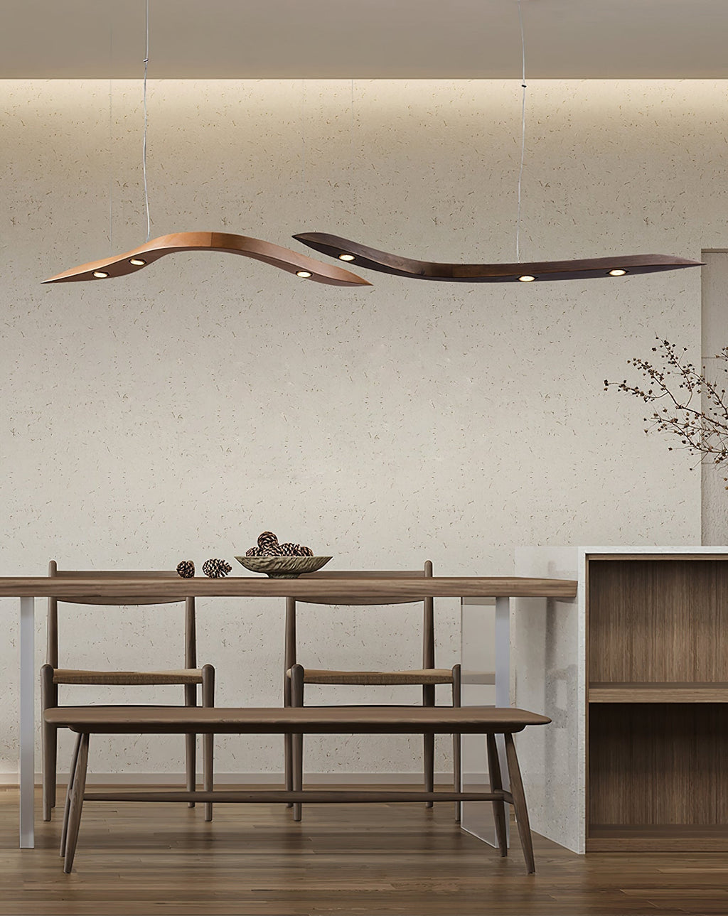 Flow Suspension Minimaliste en Bois - Neutralighting