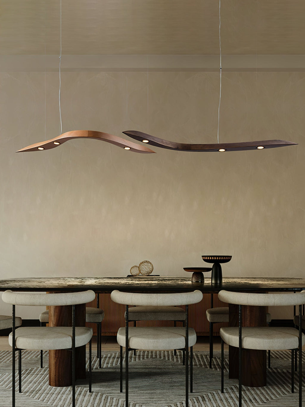 Flow Suspension Minimaliste en Bois - Neutralighting