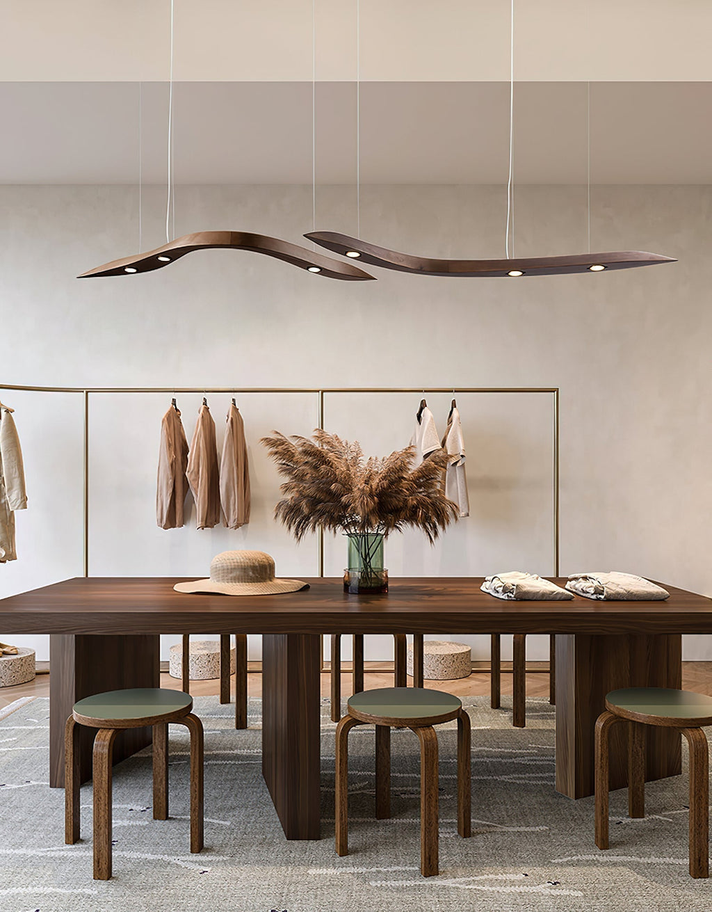 Flow Suspension Minimaliste en Bois - Neutralighting
