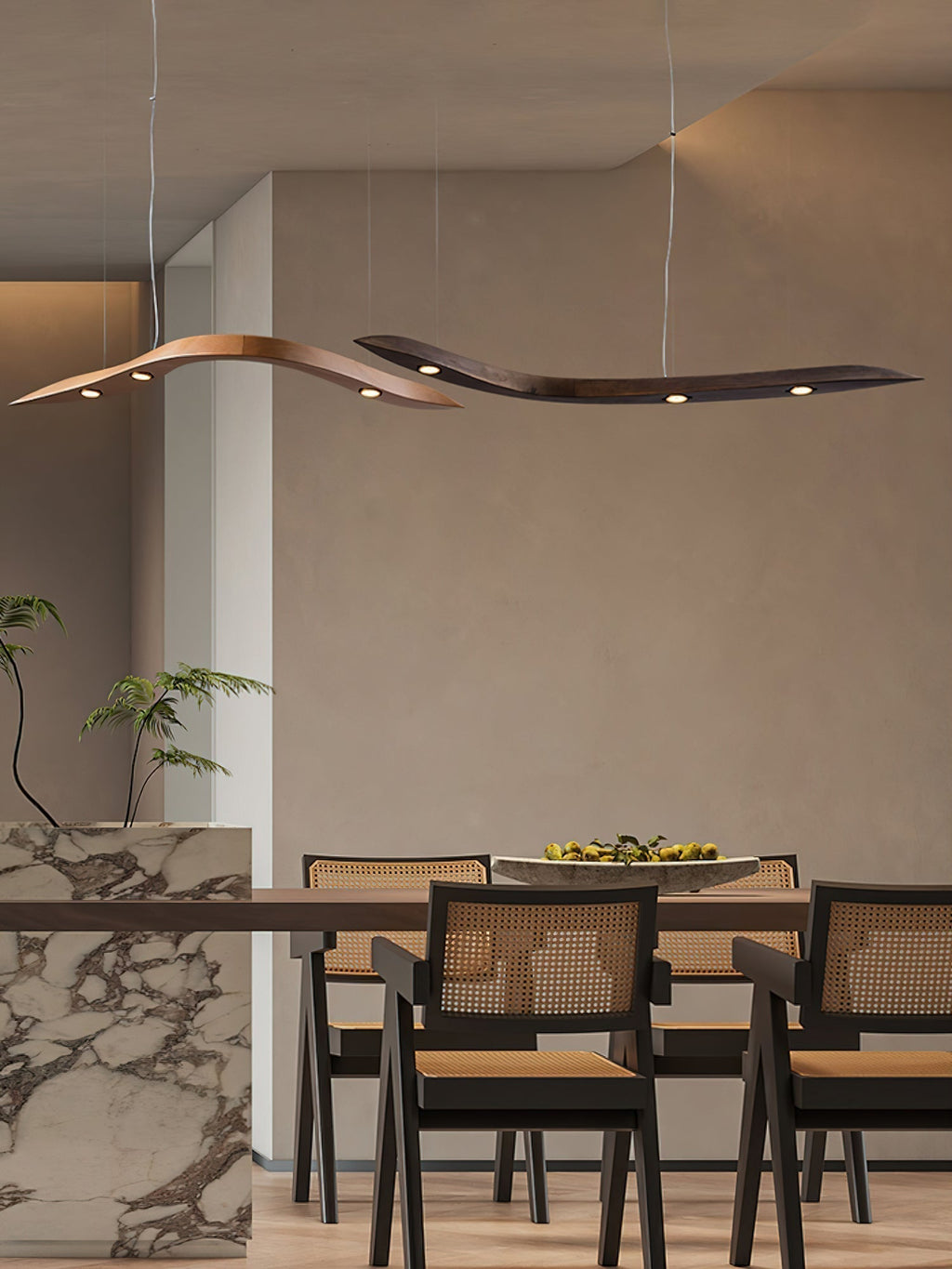 Flow Suspension Minimaliste en Bois - Neutralighting