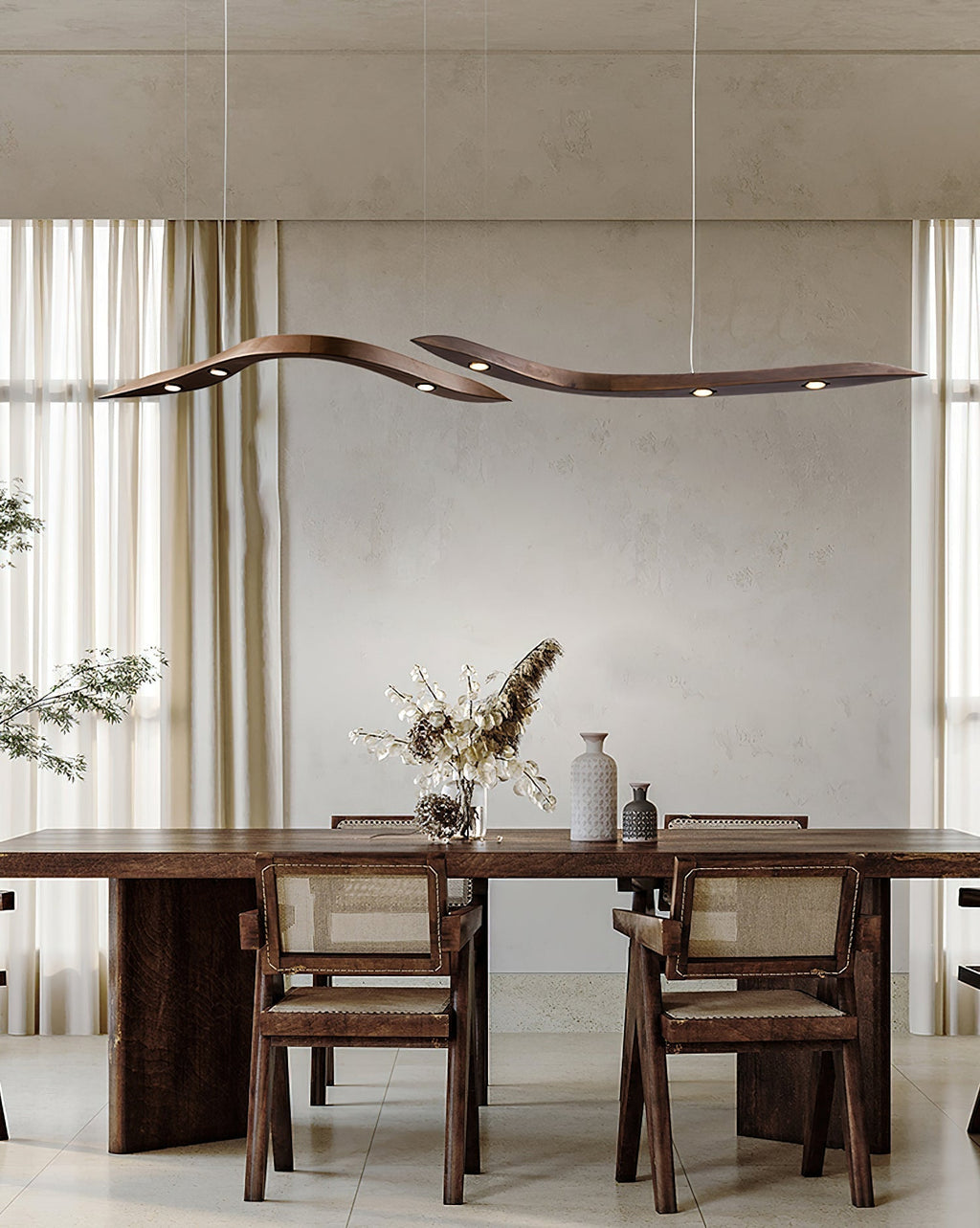 Flow Suspension Minimaliste en Bois - Neutralighting