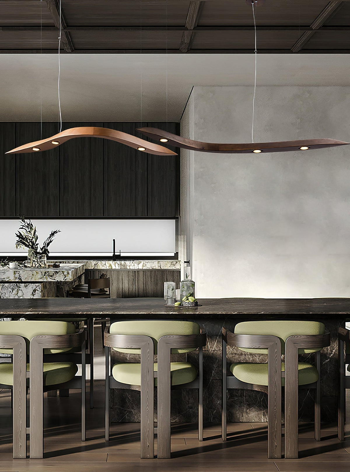 Flow Suspension Minimaliste en Bois - Neutralighting