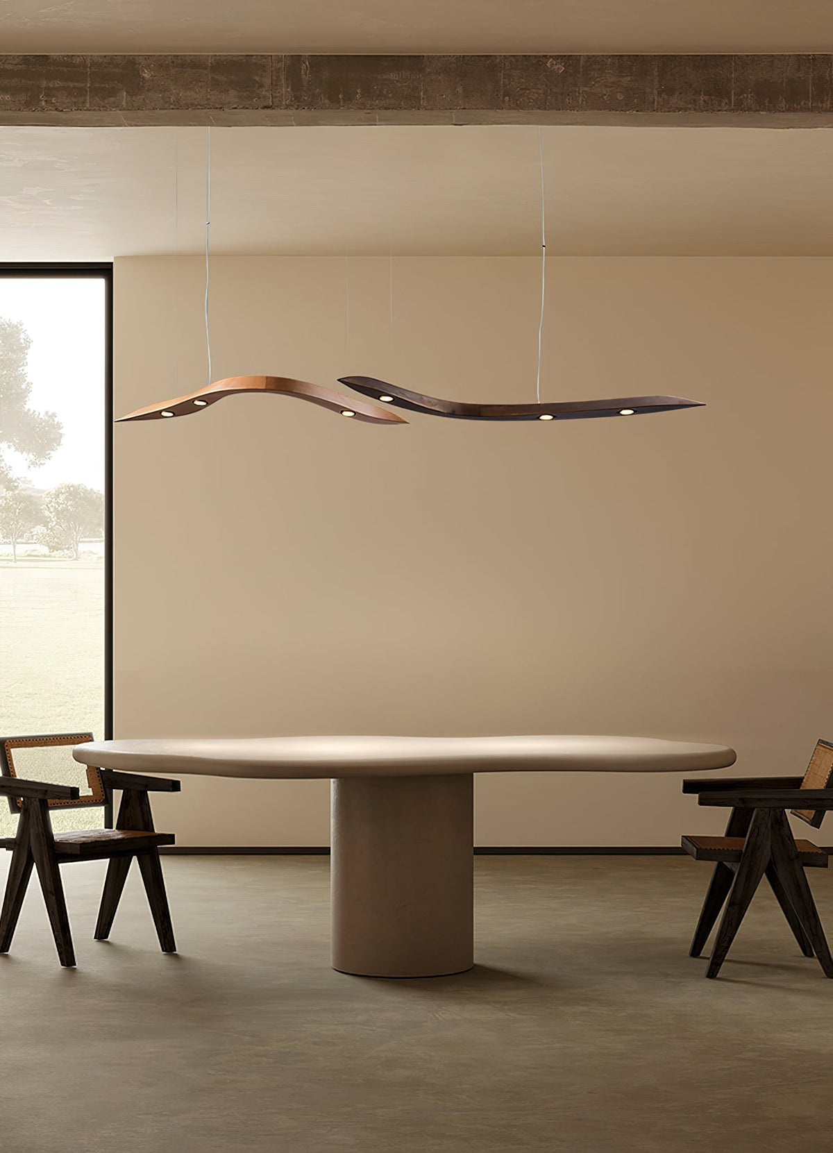 Flow Suspension Minimaliste en Bois - Neutralighting