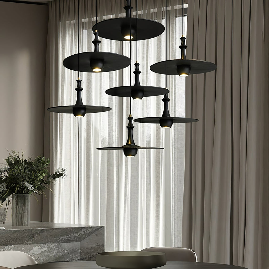 Spindle Lampe Pendante en Bois Tournante - Neutralighting