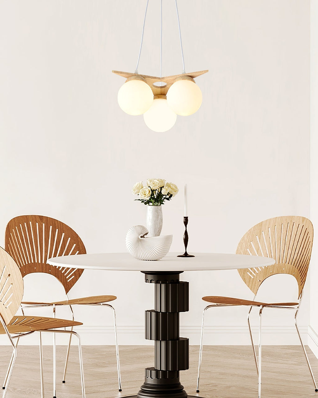 Zothaus Lustre Bois Verre Étoile Art Nordique Premium - Neutralighting