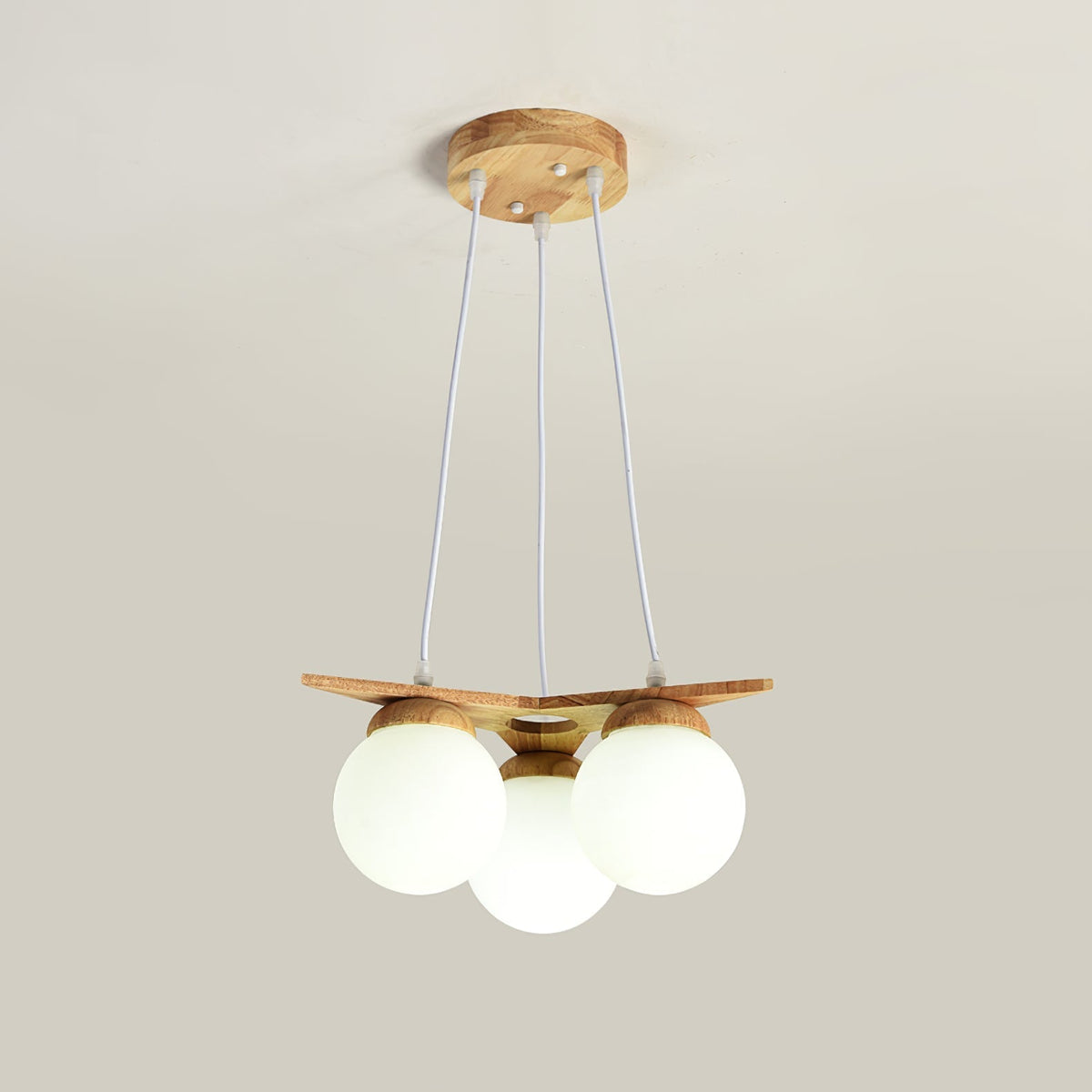 Zothaus Lustre Bois Verre Étoile Art Nordique Premium - Neutralighting