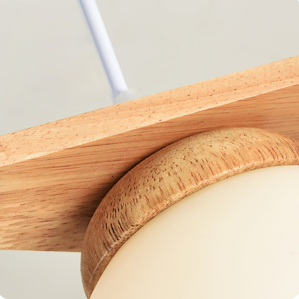 Zothaus Lustre Bois Verre Étoile Art Nordique Premium - Neutralighting
