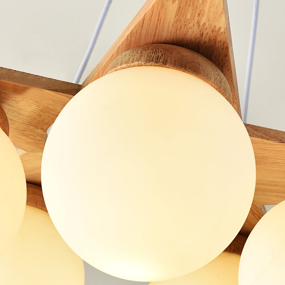 Zothaus Lustre Bois Verre Étoile Art Nordique Premium - Neutralighting