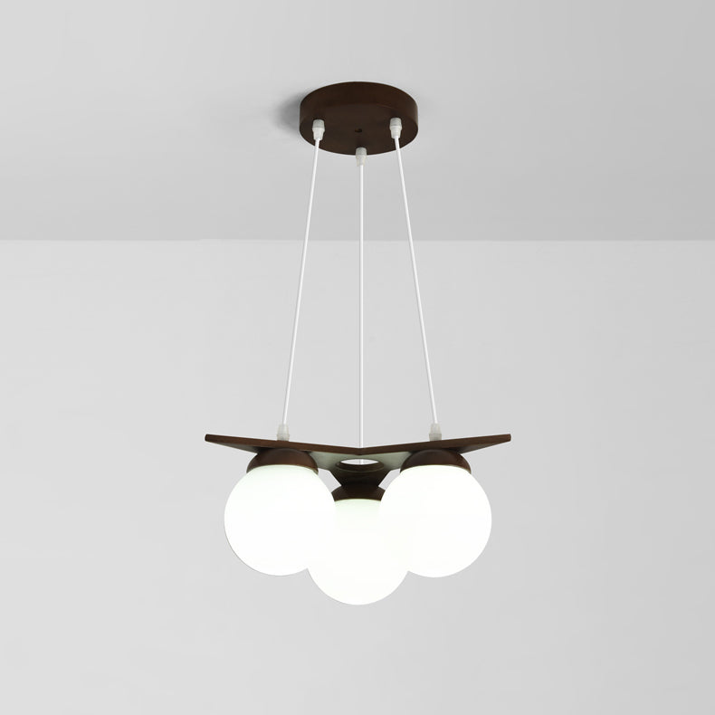Zothaus Lustre Bois Verre Étoile Art Nordique Premium - Neutralighting