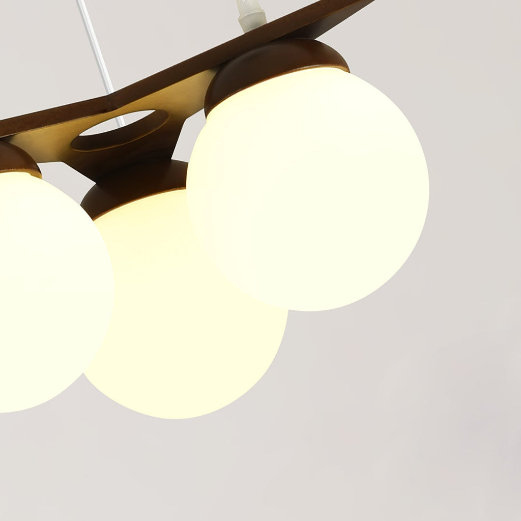 Zothaus Lustre Bois Verre Étoile Art Nordique Premium - Neutralighting