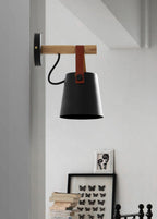 Solarese Applique en bois et cuir - Neutralighting