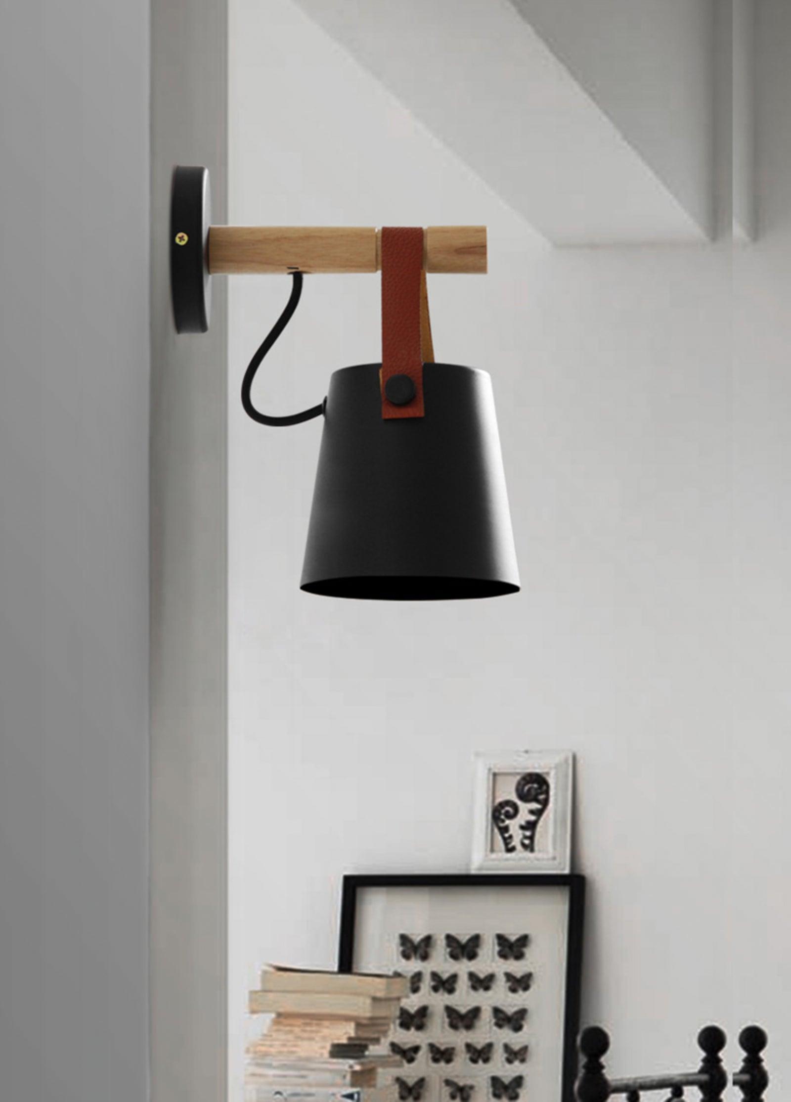 Solarese Applique en bois et cuir - Neutralighting