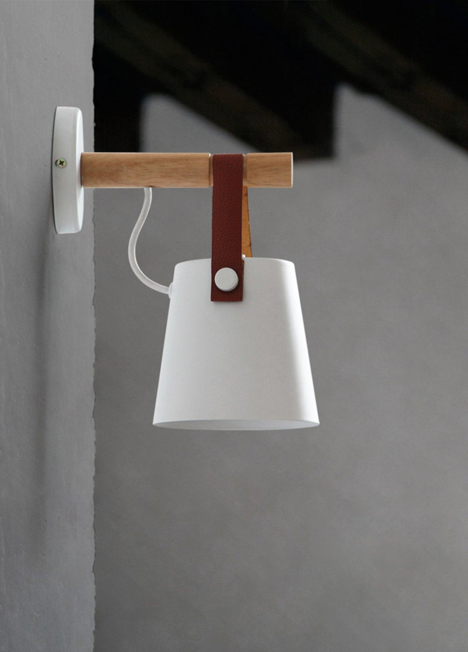 Solarese Applique en bois et cuir - Neutralighting