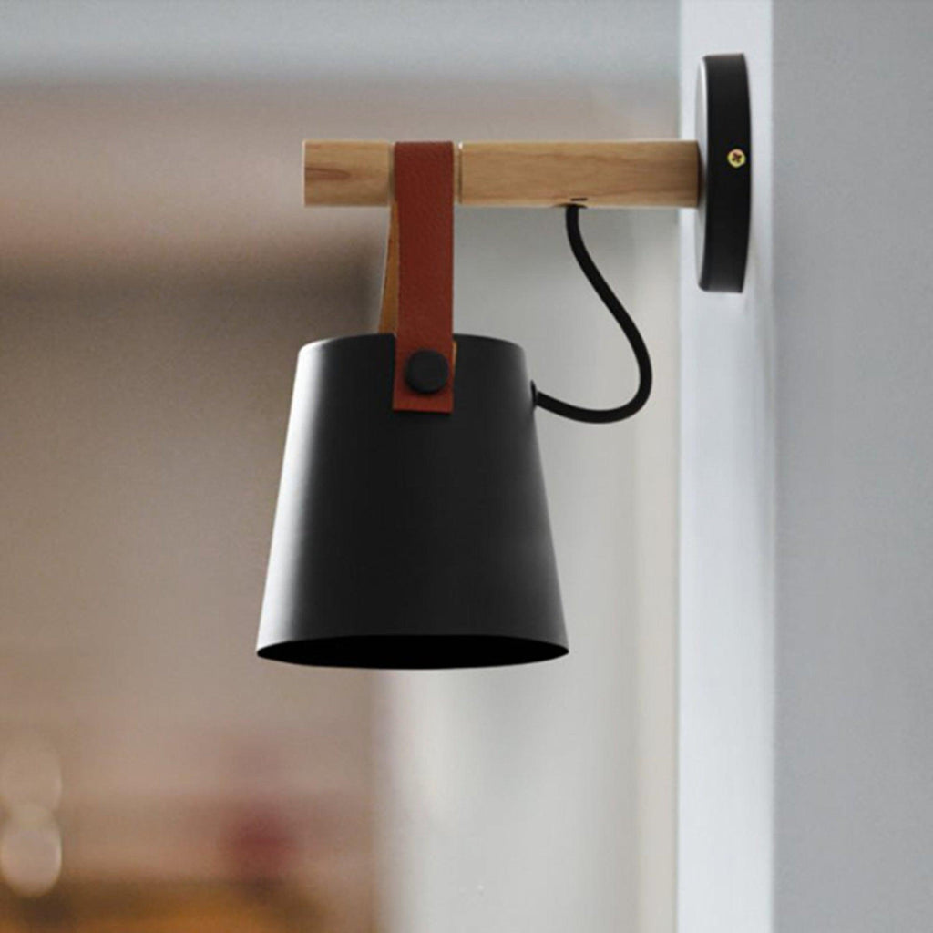 Solarese Applique en bois et cuir - Neutralighting