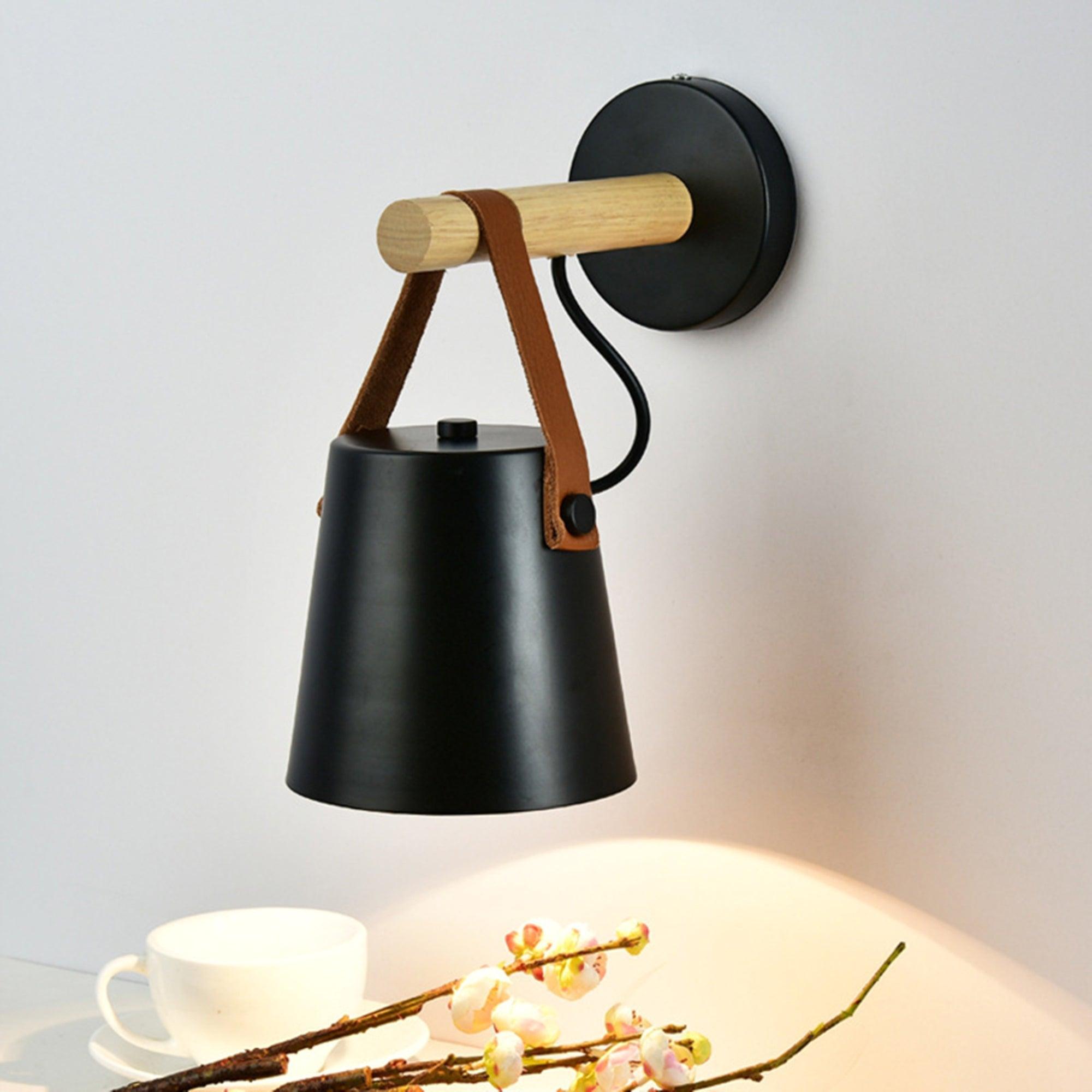 Solarese Applique en bois et cuir - Neutralighting