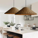 Ritta Vintage Artisanal LED Rotin Suspension Salon - Neutralighting