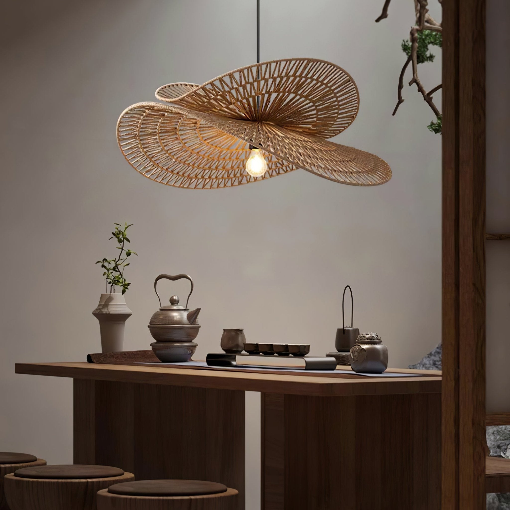 Avelora Lampe Pendante Traditionnelle en Corde de Chanvre - Neutralighting