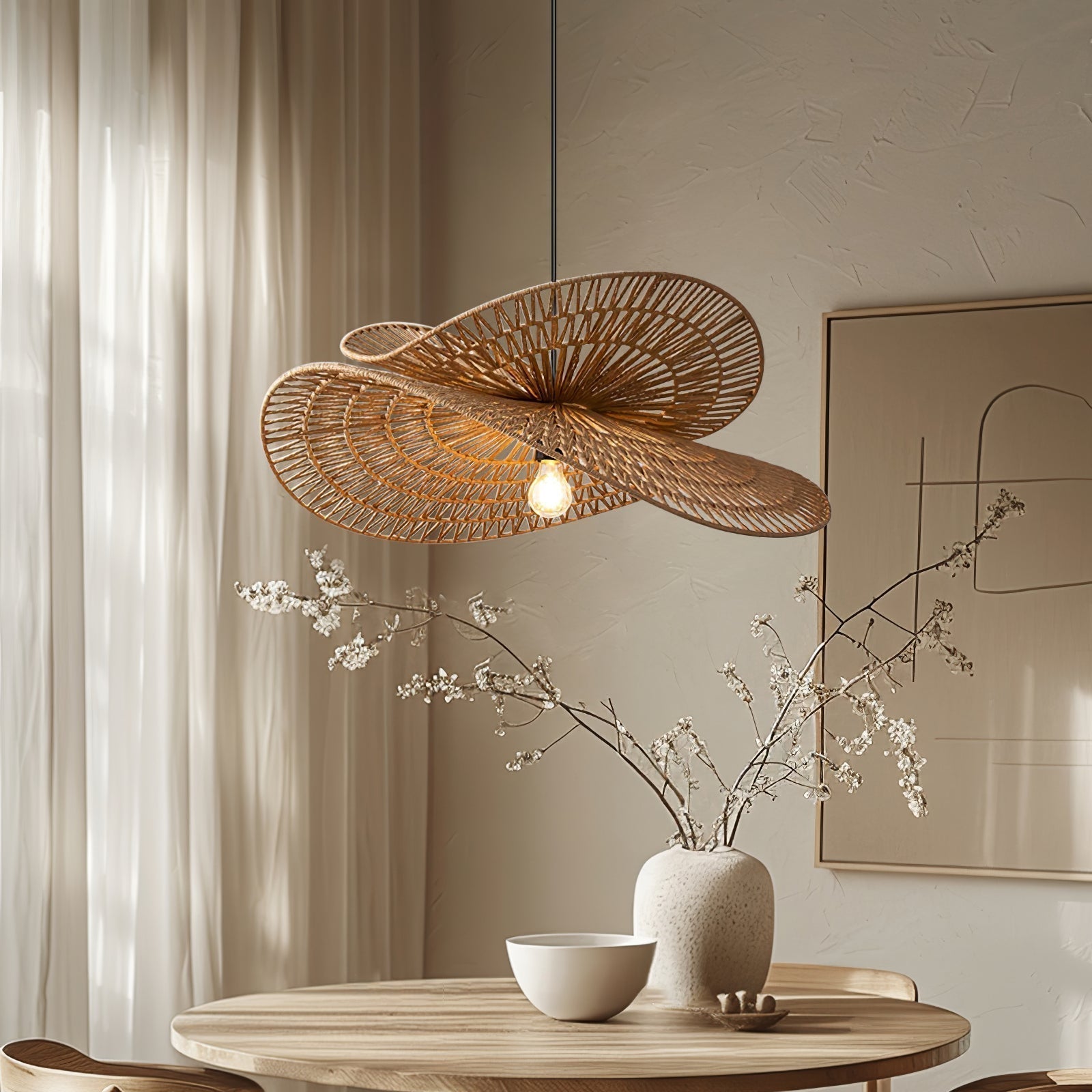Avelora Lampe Pendante Traditionnelle en Corde de Chanvre - Neutralighting