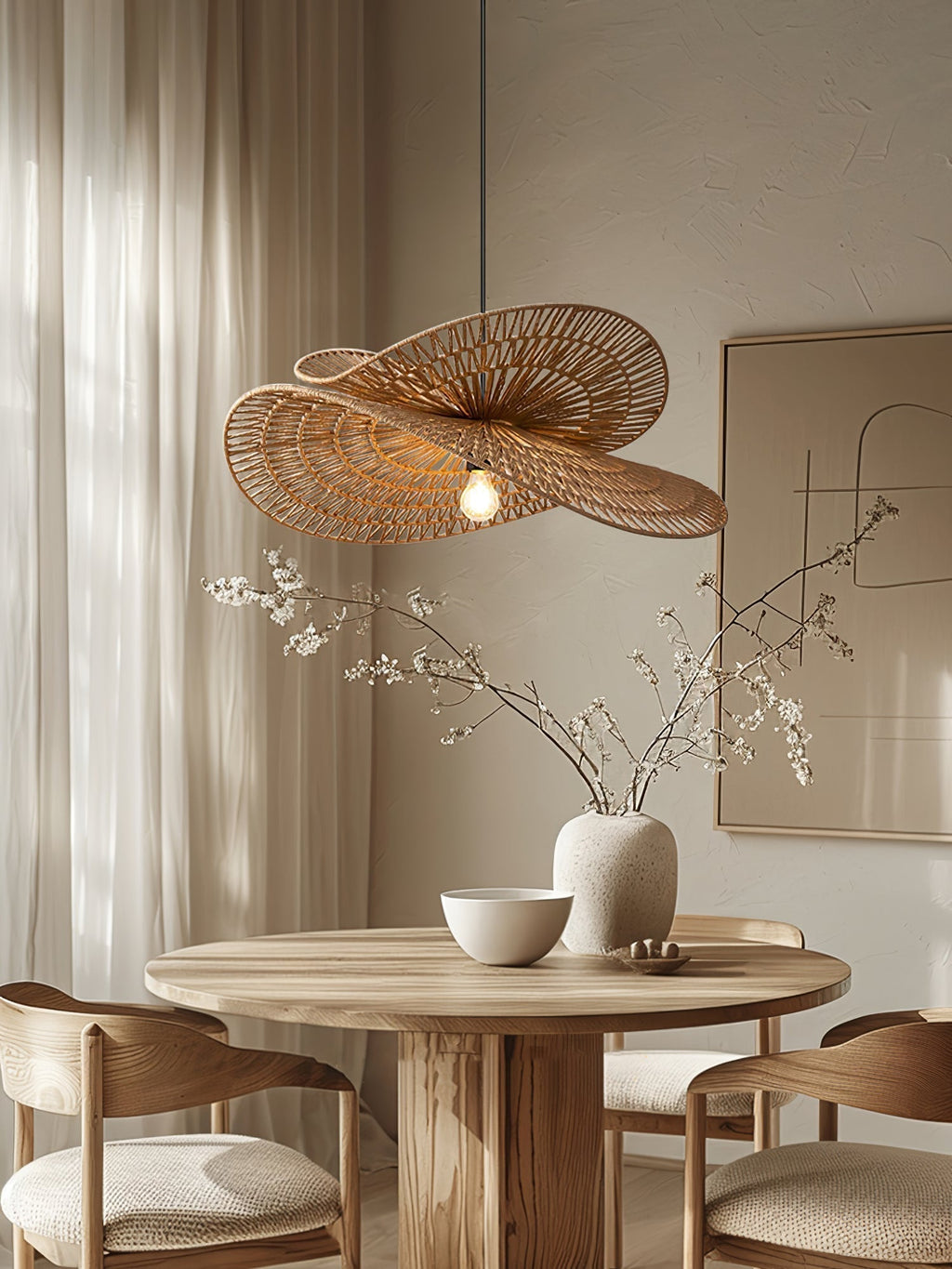 Avelora Lampe Pendante Traditionnelle en Corde de Chanvre - Neutralighting