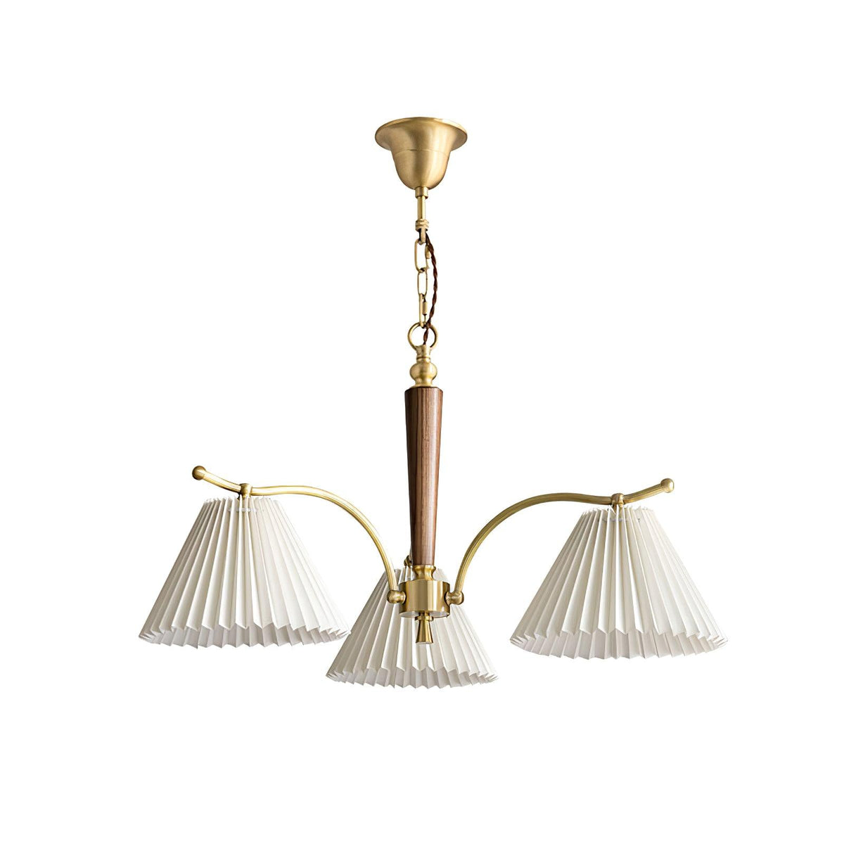 Lustra Chandelier en Laiton Abat-jour Plissé Classique - Neutralighting