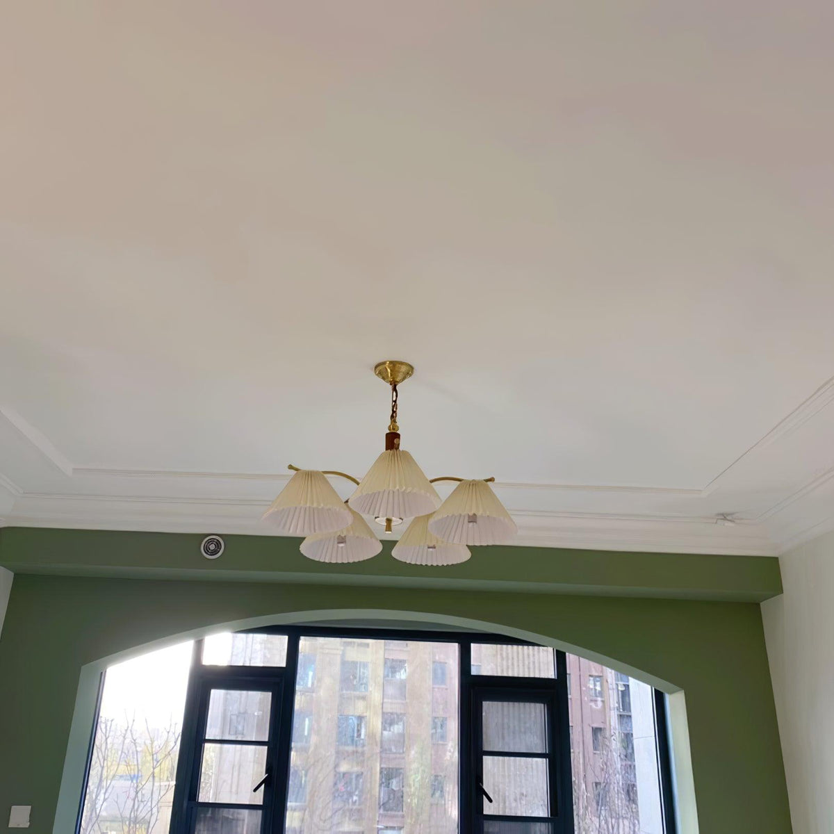 Lustra Chandelier en Laiton Abat-jour Plissé Classique - Neutralighting