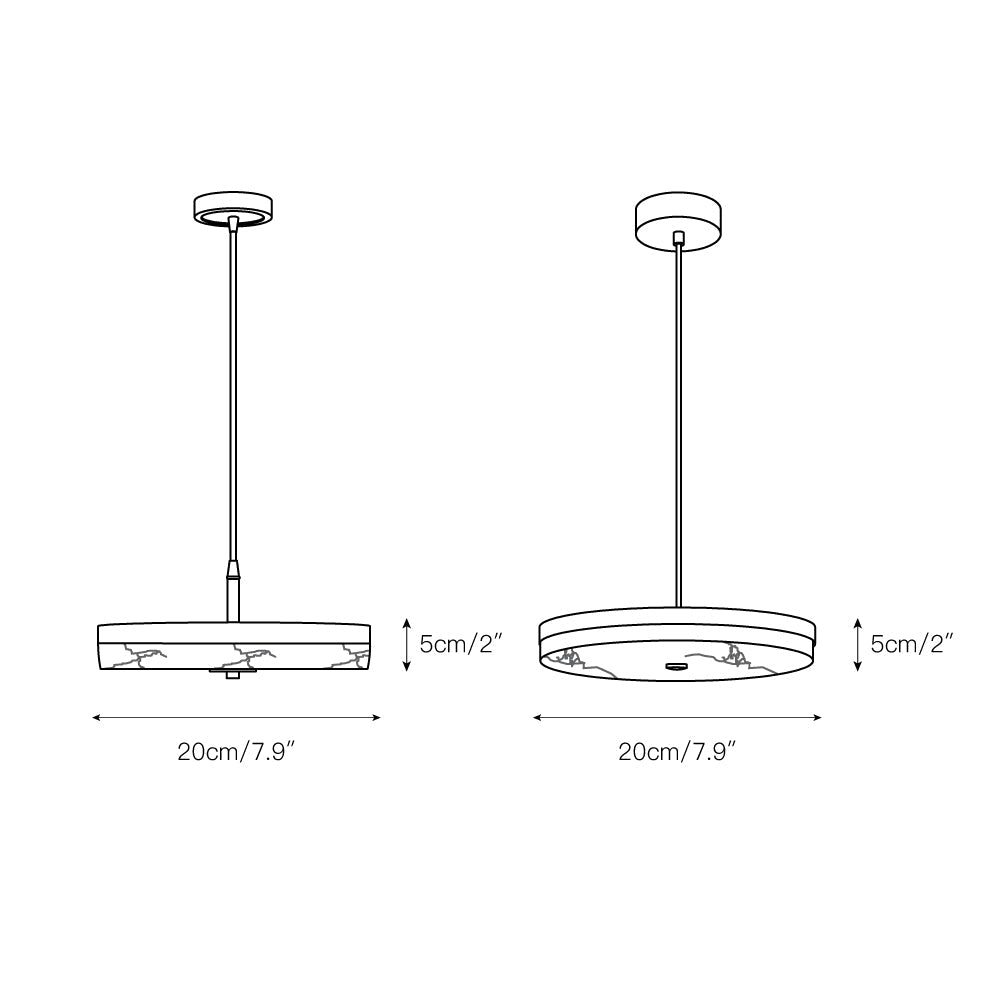 Utalion Suspension Métal Albâtre Minimaliste Moderne - Neutralighting