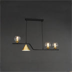 Ray Moderne LED Suspension Noir/Or Verre Salon/Chambre à Coucher - Neutralighting