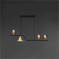 Ray Moderne LED Suspension Noir/Or Verre Salon/Chambre à Coucher - Neutralighting