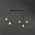 Ray Moderne LED Suspension Noir/Or Verre Salon/Chambre à Coucher - Neutralighting