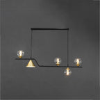 Ray Moderne LED Suspension Noir/Or Verre Salon/Chambre à Coucher - Neutralighting