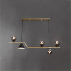 Ray Moderne LED Suspension Noir/Or Verre Salon/Chambre à Coucher - Neutralighting