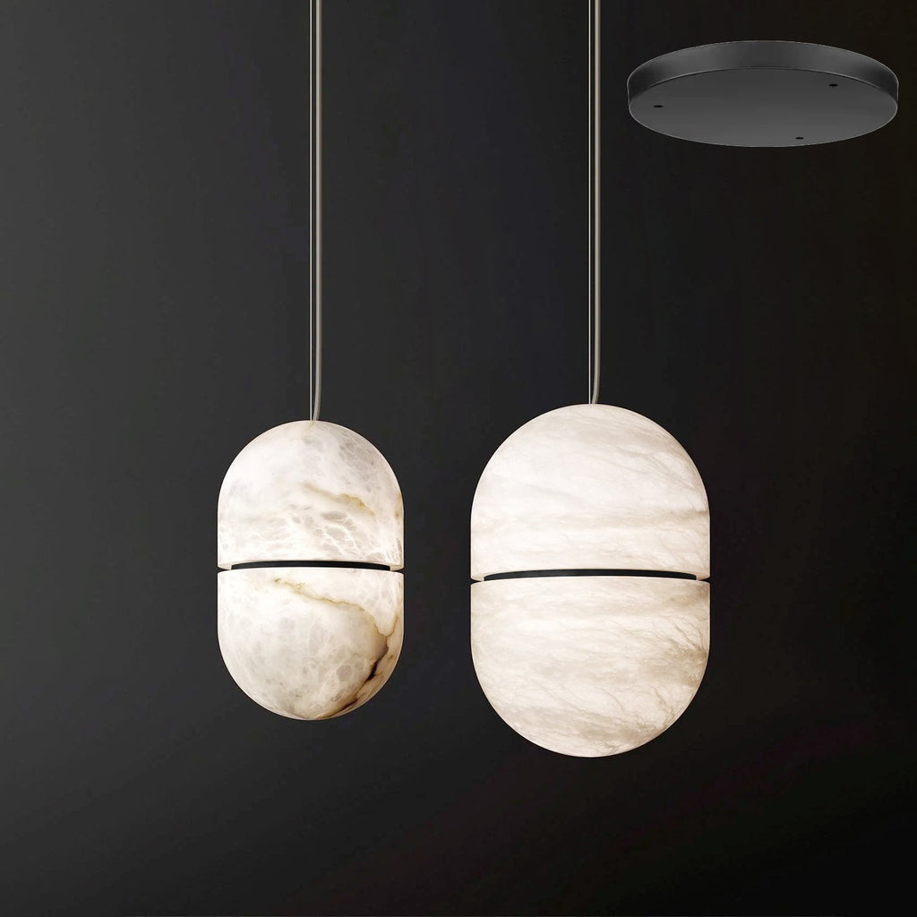 Strata Albâtre Pendentif Lumière Capsule-Forme - Neutralighting