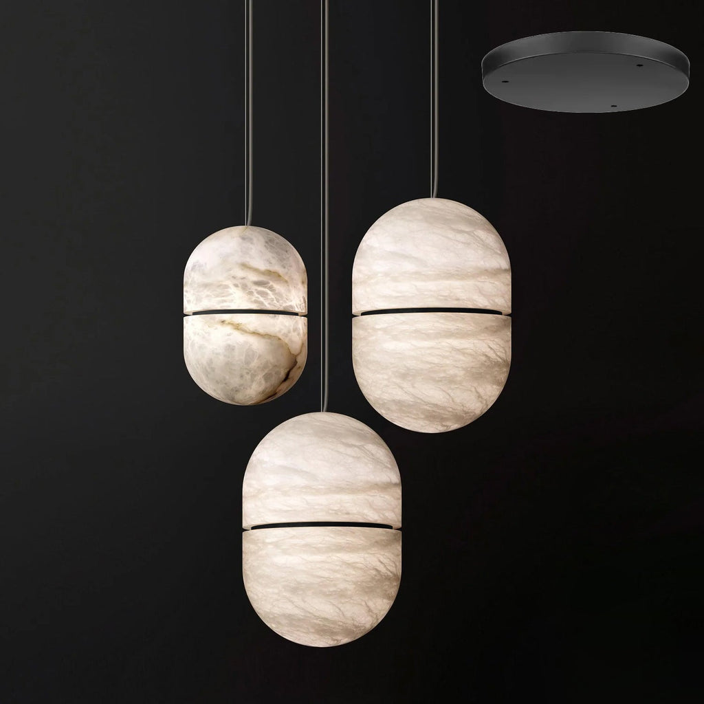Strata Albâtre Pendentif Lumière Capsule-Forme - Neutralighting
