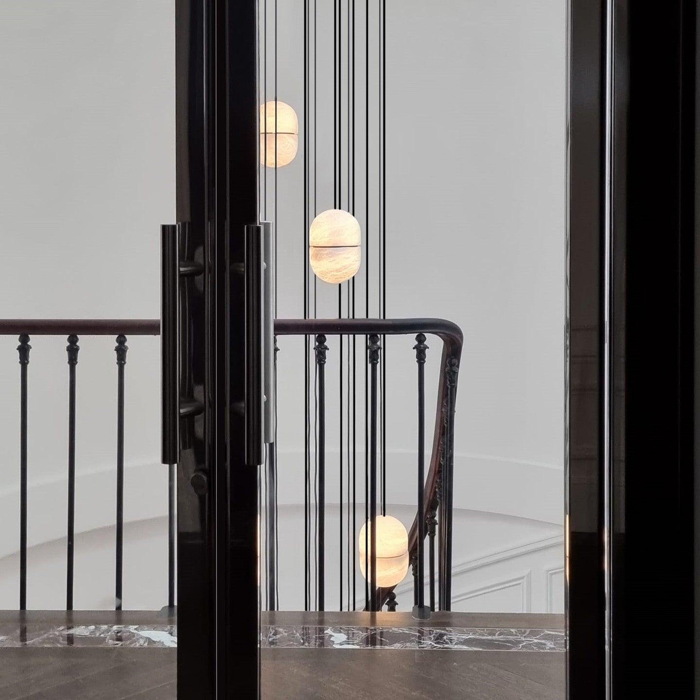 Strata Albâtre Pendentif Lumière Capsule-Forme - Neutralighting