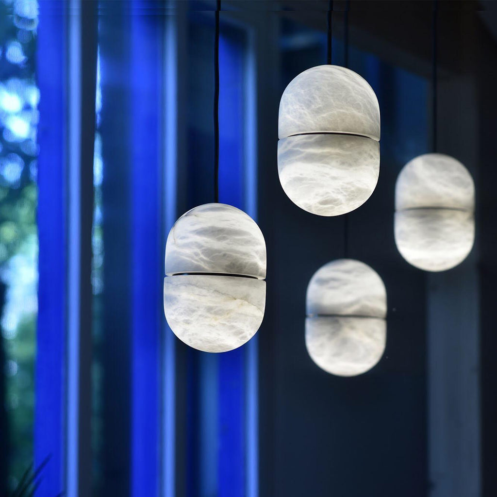 Strata Albâtre Pendentif Lumière Capsule-Forme - Neutralighting