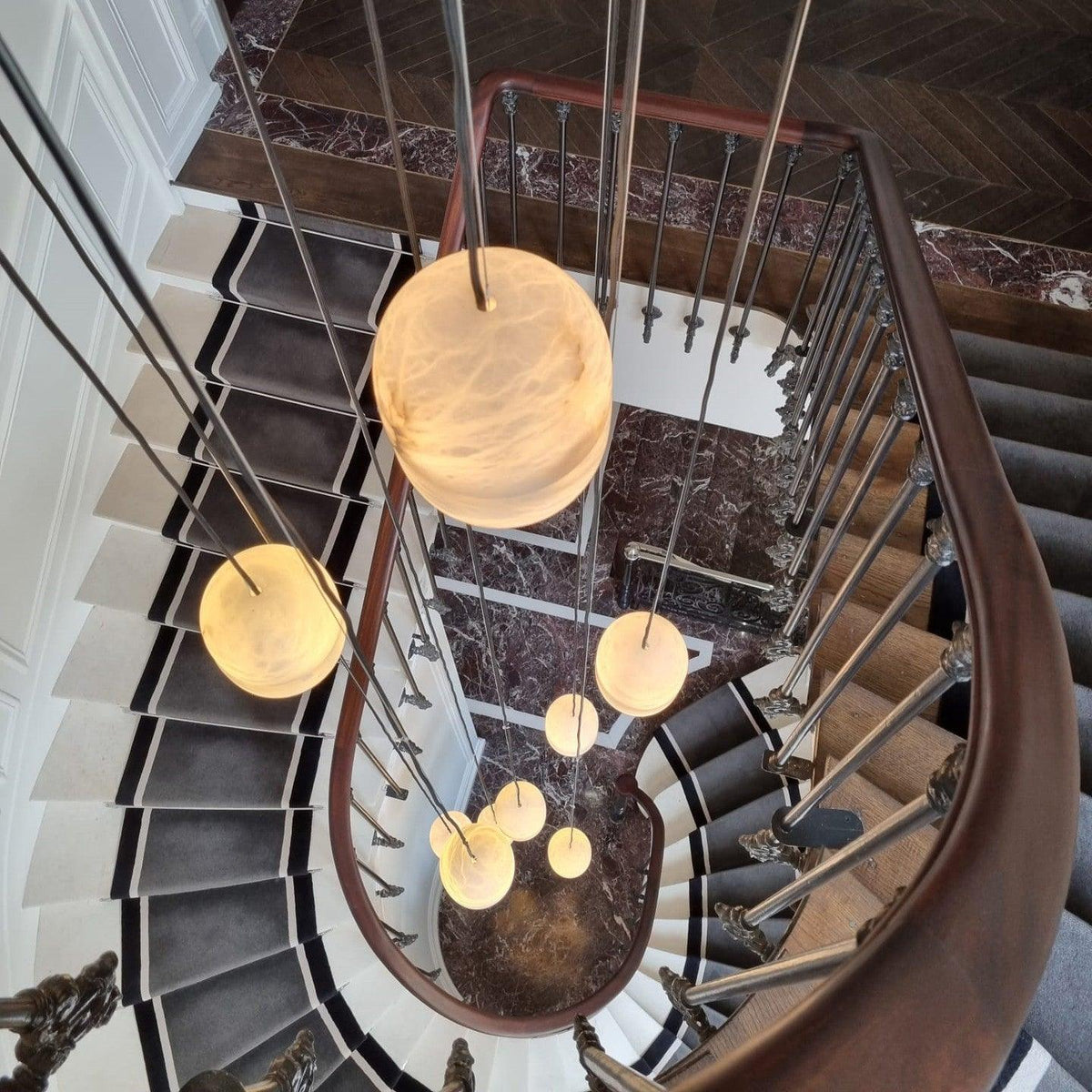 Strata Albâtre Pendentif Lumière Capsule-Forme - Neutralighting