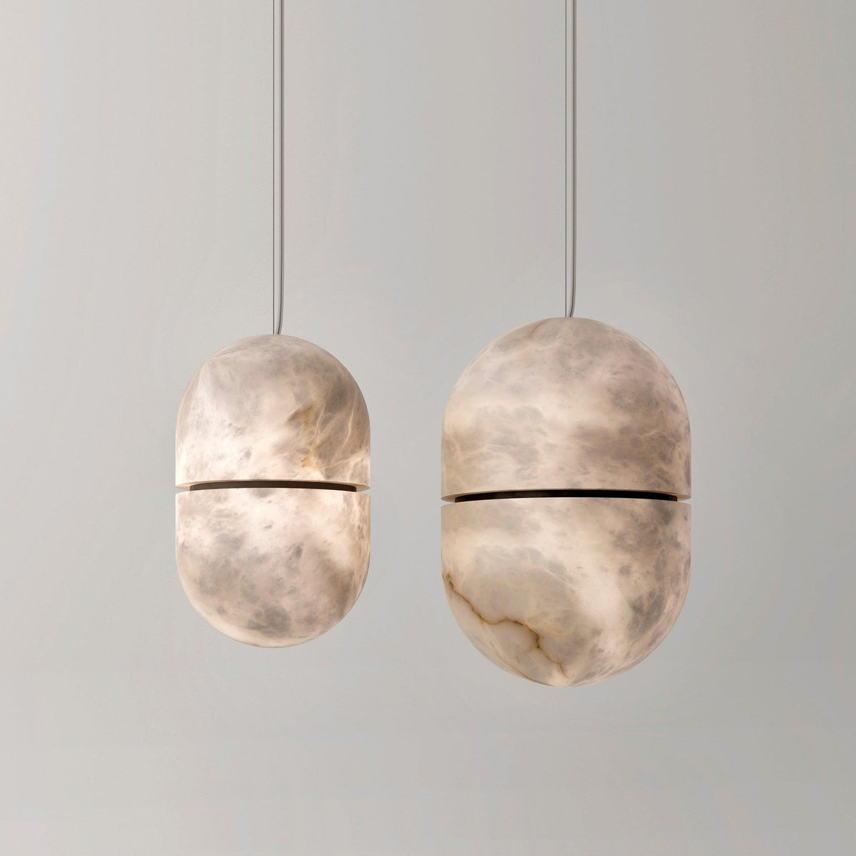 Strata Albâtre Pendentif Lumière Capsule-Forme - Neutralighting