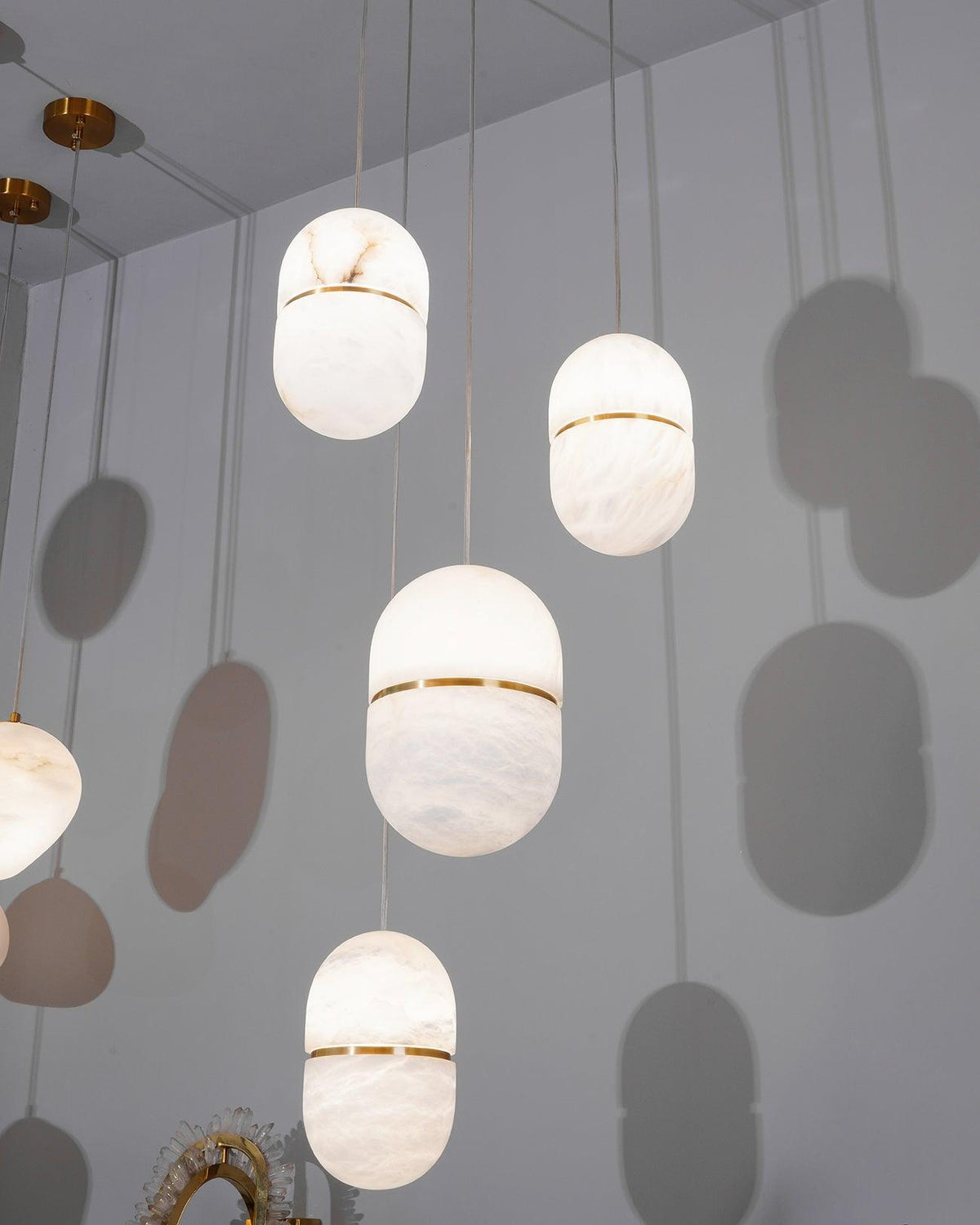 Strata Albâtre Pendentif Lumière Capsule-Forme - Neutralighting