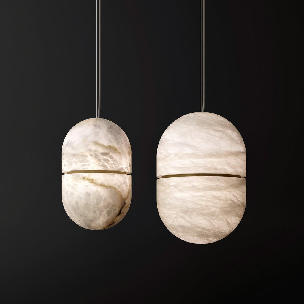 Strata Albâtre Pendentif Lumière Capsule-Forme - Neutralighting