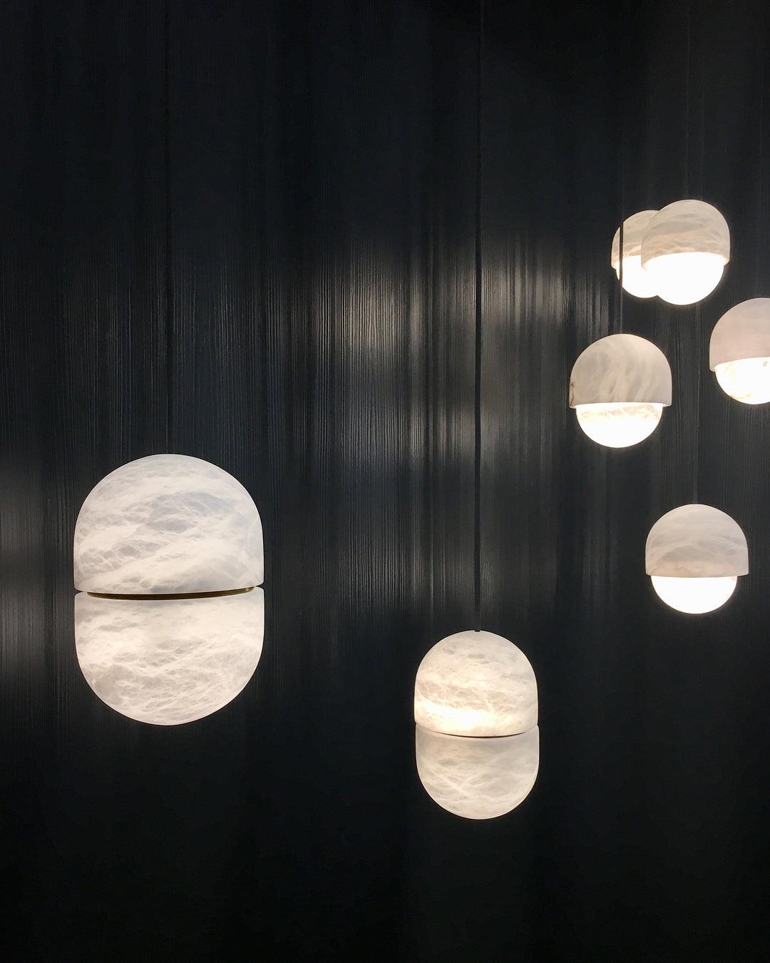 Strata Albâtre Pendentif Lumière Capsule-Forme - Neutralighting