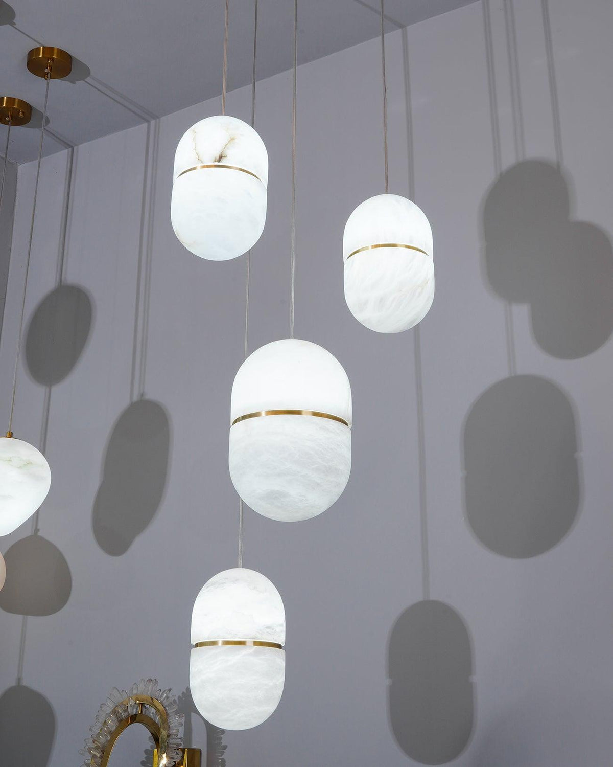 Strata Albâtre Pendentif Lumière Capsule-Forme - Neutralighting