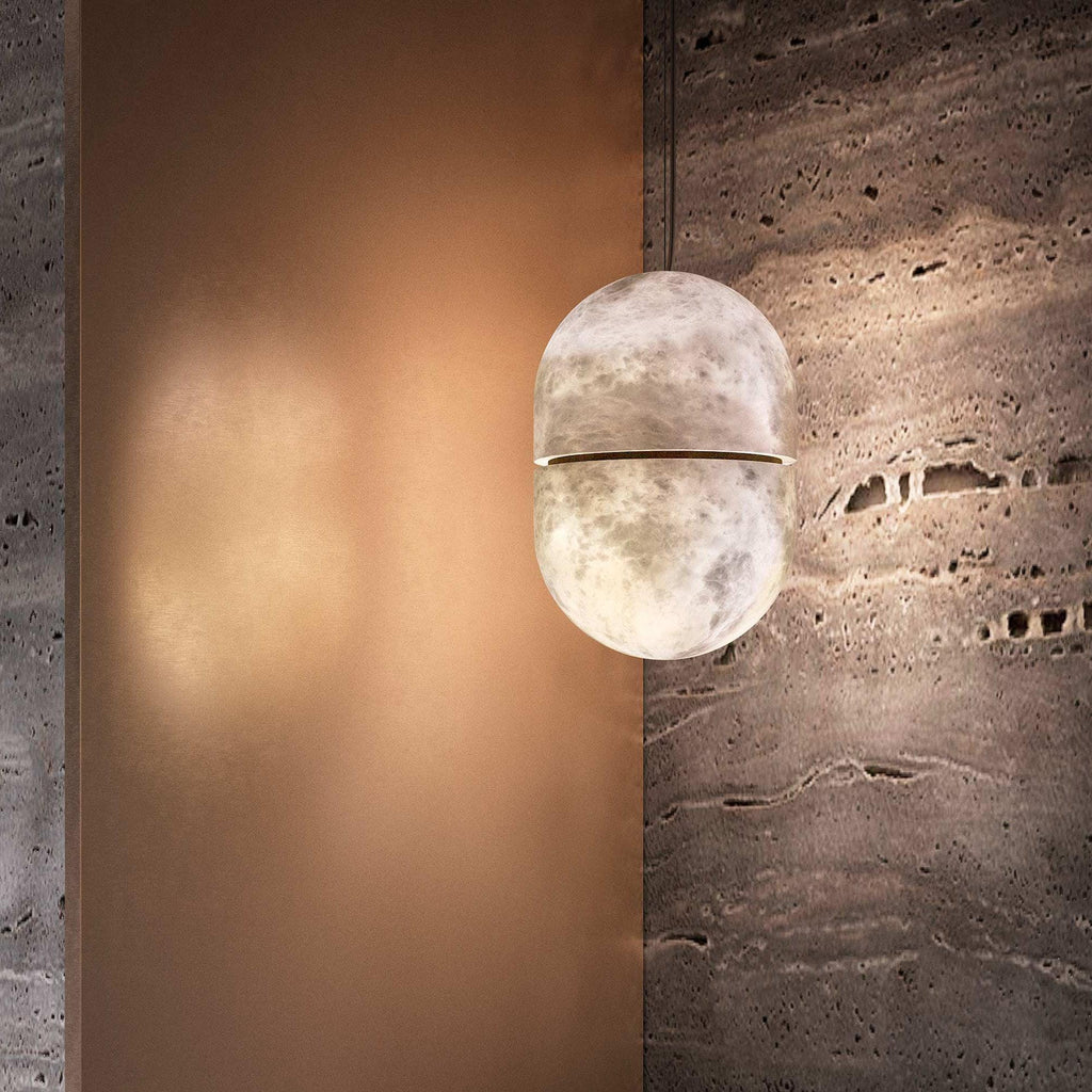 Strata Albâtre Pendentif Lumière Capsule-Forme - Neutralighting